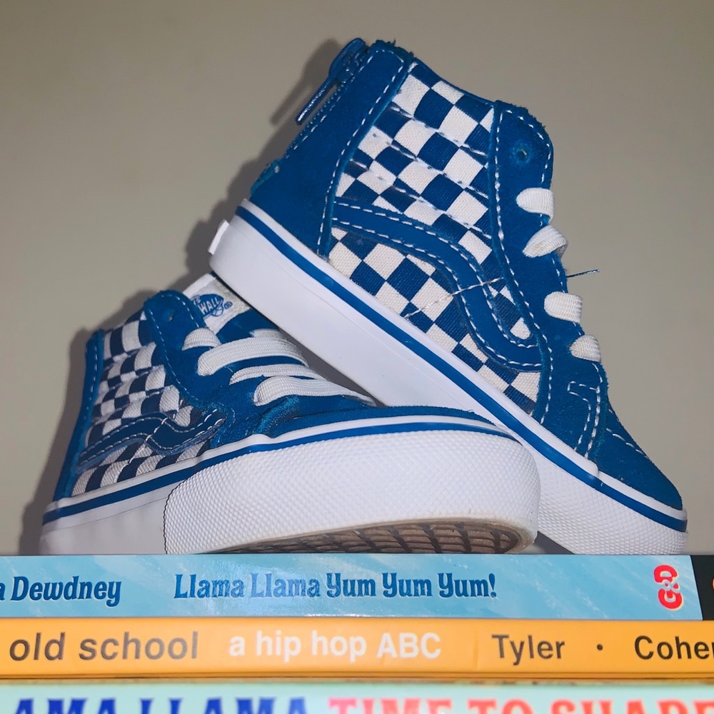 🚫SOLD🚫 Royal Blue Sk8 Hi-Lo Checkerboard Vans
